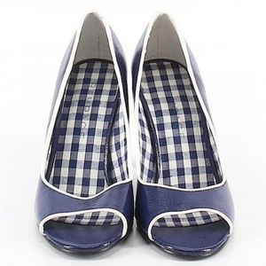 Blue high heels size 8